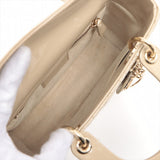 Lady Dior Small Cannage Patent Calfskin Beige Bag