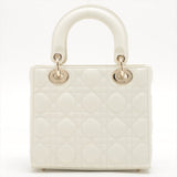 Small Lady Dior My ABCDior Bag Leather 2-way Off White