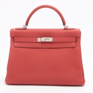 Hermes Kelly 32 Retourne Togo Geranium Palladium