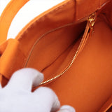 Prada Cotton Canvas Shopping Bag Orange Small
