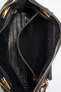 Vintage Chanel Black Leather Tote Bag with 24K Gold Plated Hardware