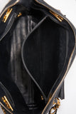 Vintage Chanel Black Leather Tote Bag with 24K Gold Plated Hardware