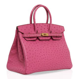 Hermes Birkin 35 Bag Fuchsia Ostrich Gold Hardware