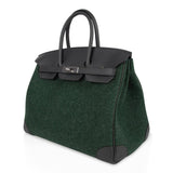 Hermes Birkin 35 Limited Edition Bi-Color Vert Anglais Feutre Vert Cypress Swift