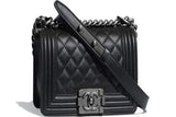 Small Boy Chanel Handbag Black-SiLouis Vuittoner