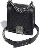 Small Boy Chanel Handbag Black-SiLouis Vuittoner