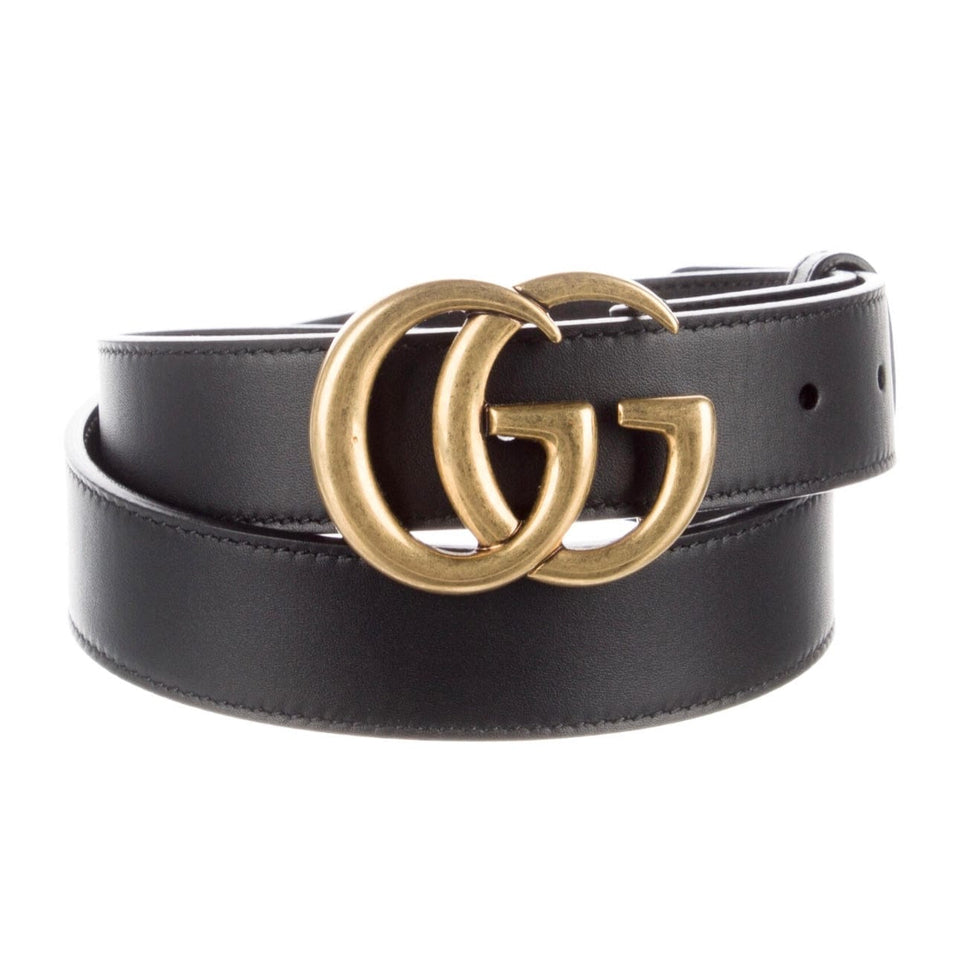 Gucci Leather Double G Belt Sz 36/90