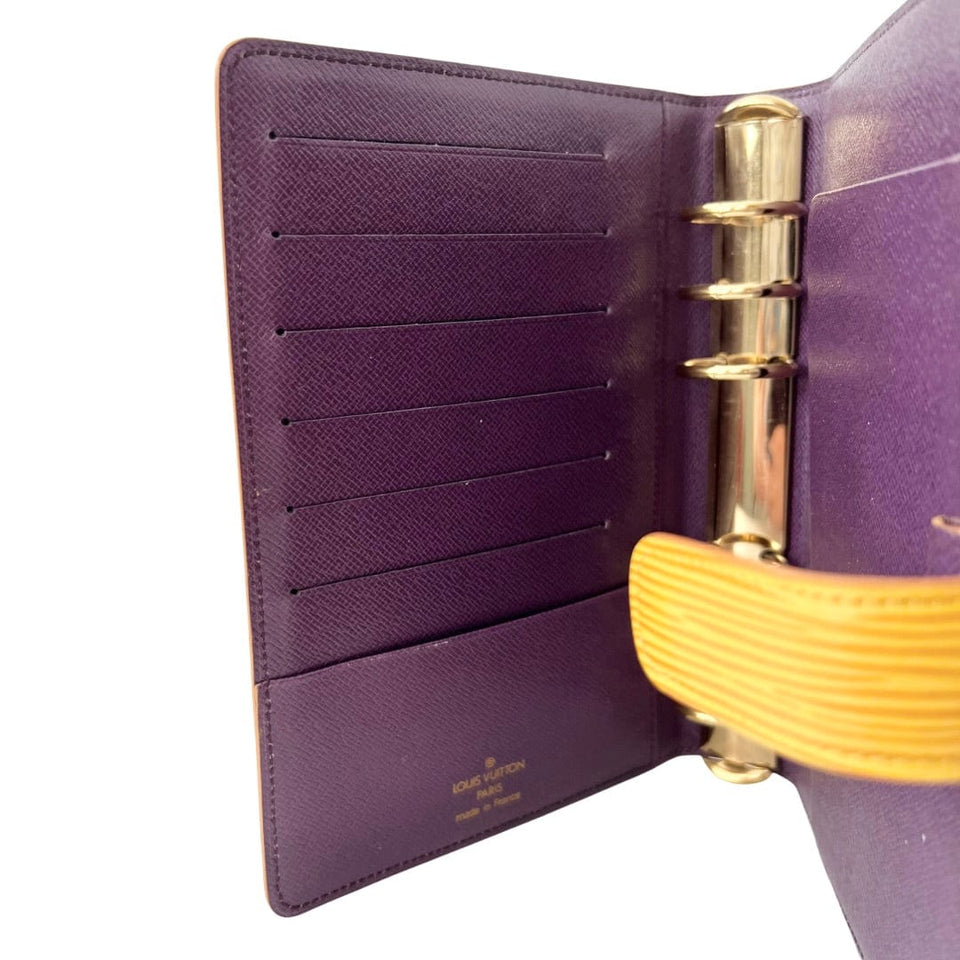 Louis Vuitton Yellow Epi Leather Medium Agenda