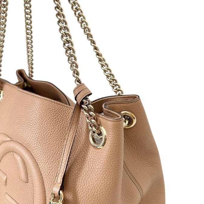 Gucci Leather Soho Medium Chain Shoulder Tote