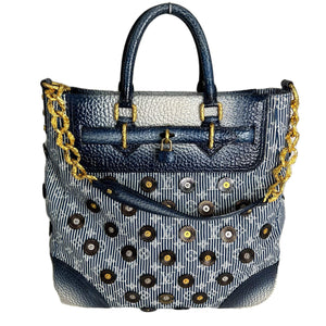 Louis Vuitton Denim Stripes Corsaire Polka Dot Tote