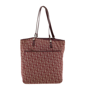 CHRISTIAN DIOR Trotter Canvas Tote Bag Red  tb175