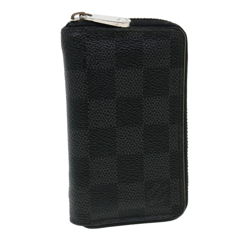 LOUIS VUITTON Damier Graphite Zippy Coin Purse Coin Purse M63076 LV Auth th3317