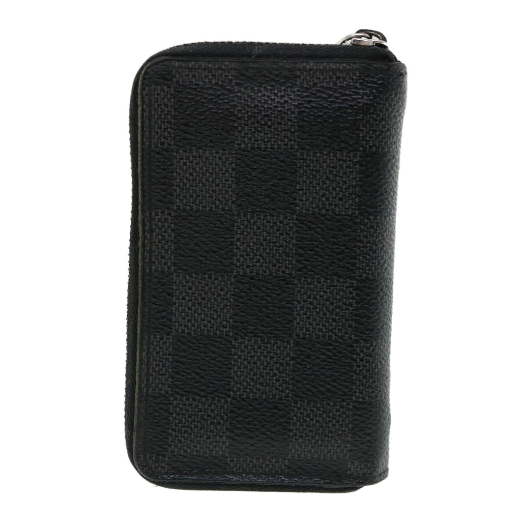 LOUIS VUITTON Damier Graphite Zippy Coin Purse Coin Purse M63076 LV Auth th3317