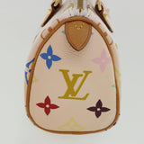 LOUIS VUITTON Monogram Multicolor Mini Speedy Hand Bag White M92645 Auth am548g