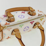 LOUIS VUITTON Monogram Multicolor Mini Speedy Hand Bag White M92645 Auth am548g