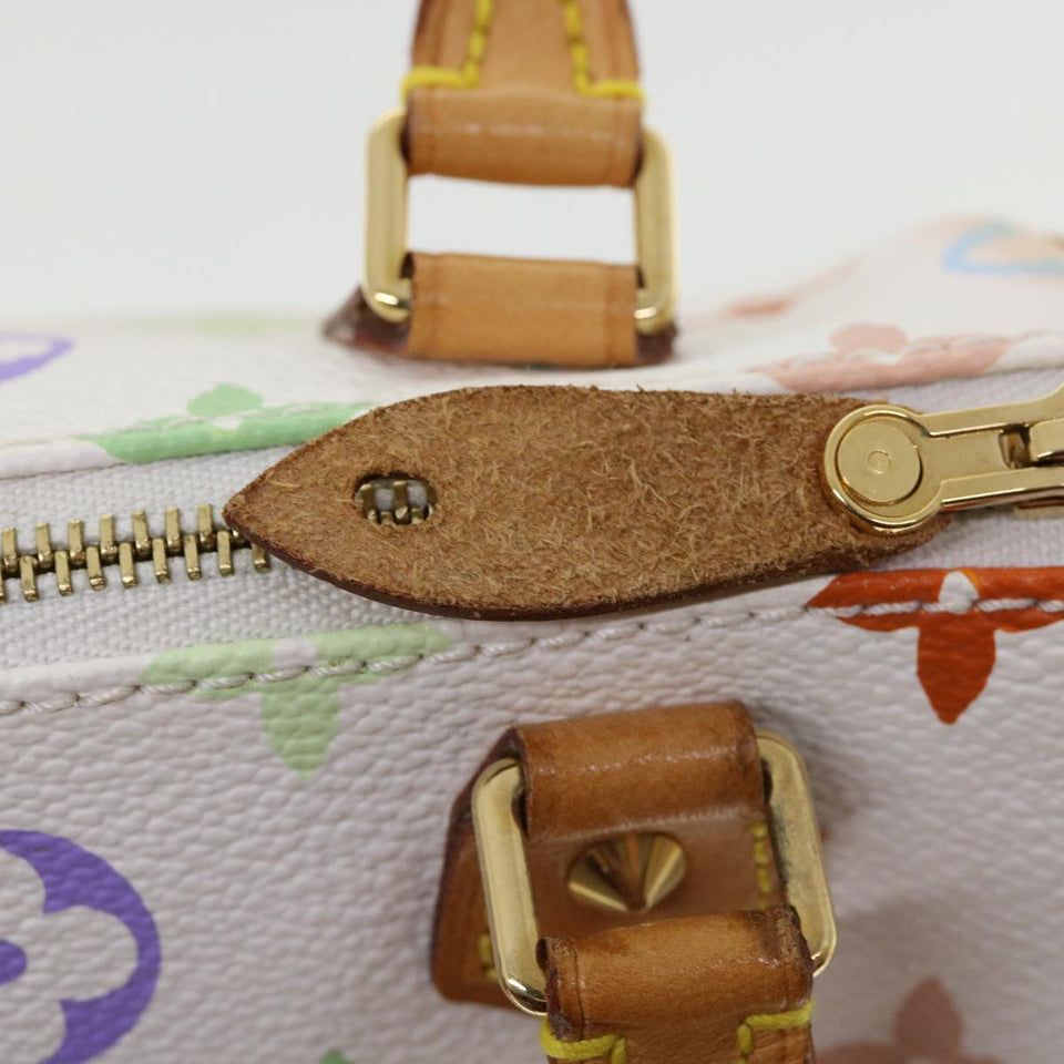 LOUIS VUITTON Monogram Multicolor Mini Speedy Hand Bag White M92645 Auth am548g
