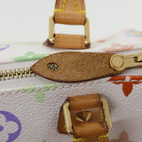 LOUIS VUITTON Monogram Multicolor Mini Speedy Hand Bag White M92645 Auth am548g