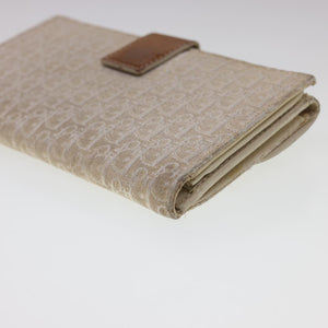 CHRISTIAN DIOR Trotter Canvas Long Wallet Beige 02-LU-0067  yb069