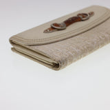 CHRISTIAN DIOR Trotter Canvas Long Wallet Beige 02-LU-0067  yb069