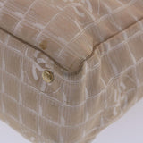 CHANEL New Travel Line Shoulder Bag Nylon Beige CC  yb272