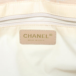 CHANEL New Travel Line Shoulder Bag Nylon Beige CC  yb272