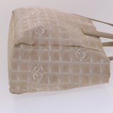 CHANEL New Travel Line Shoulder Bag Nylon Beige CC  yb272