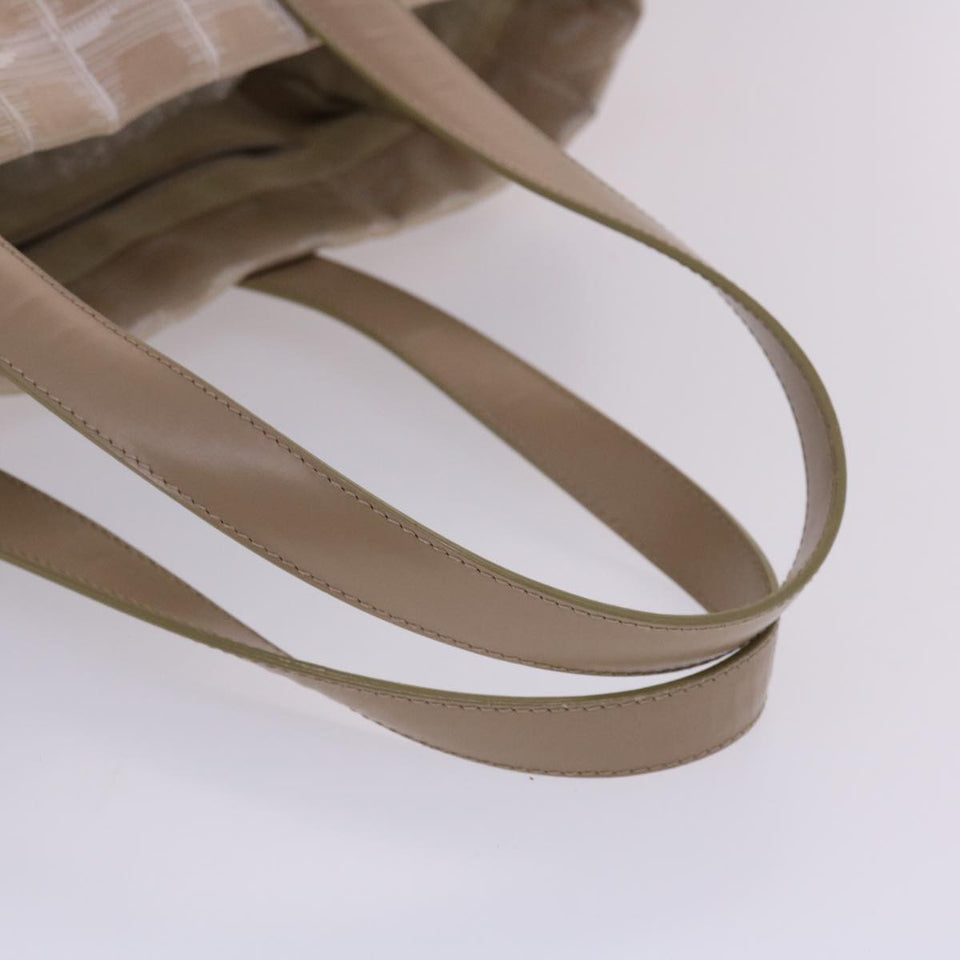 CHANEL New Travel Line Shoulder Bag Nylon Beige CC  yb272