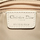 CHRISTIAN DIOR Trotter Canvas Hand Bag PVC Leather Beige  yk4818