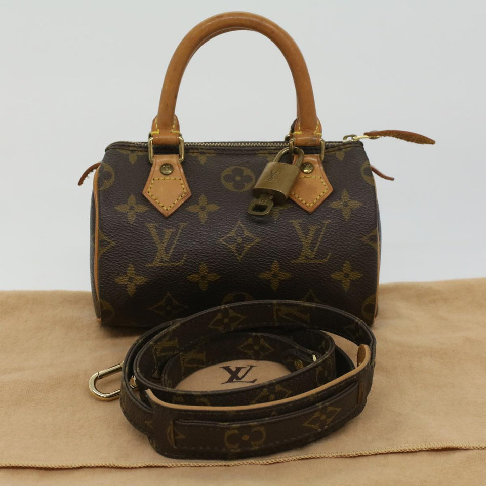 LOUIS VUITTON Monogram Mini Speedy Hand Bag M41534 LV Auth yk5468