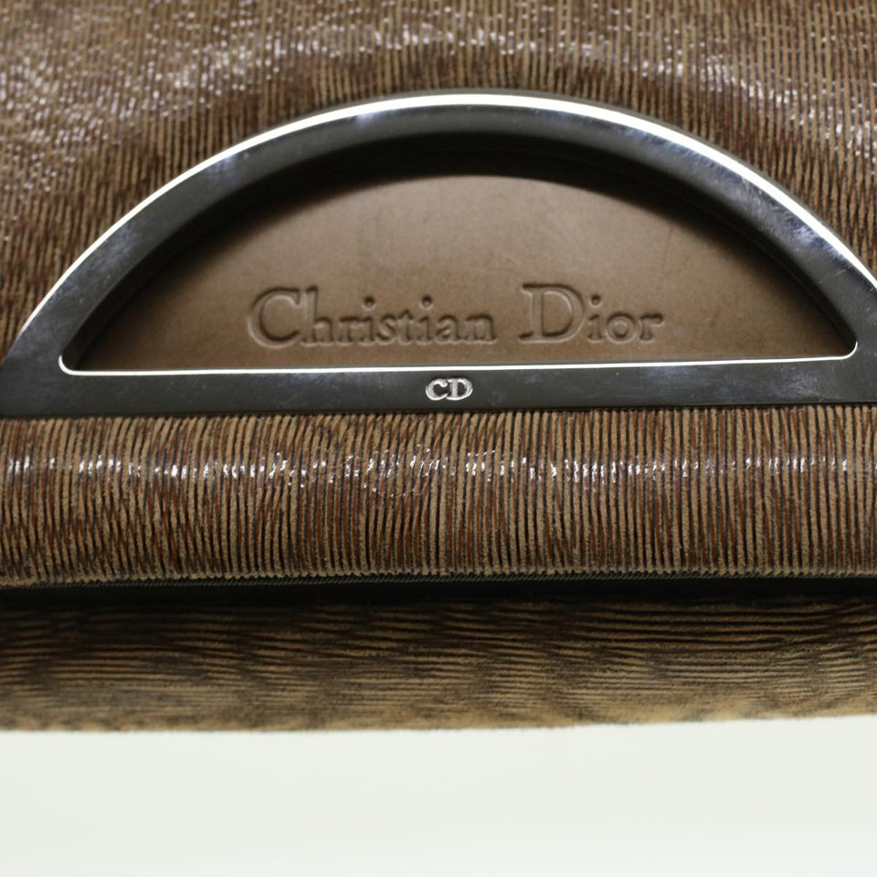 CHRISTIAN DIOR Maris Pearl Shoulder Bag Suede Brown MA-0999  yk5927